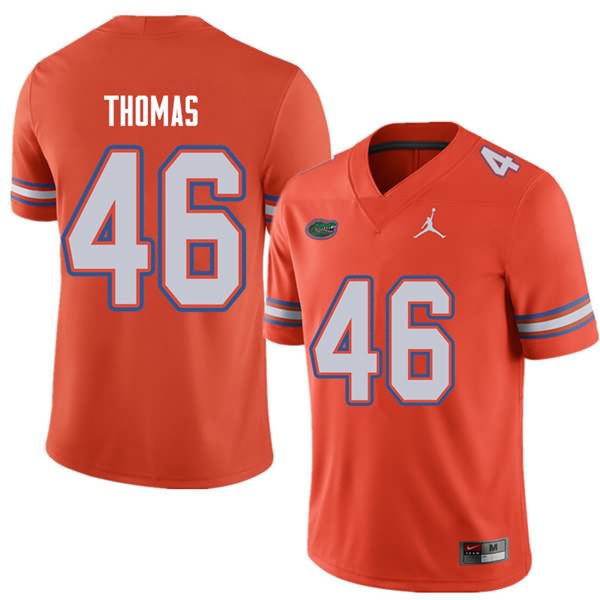 NCAA Florida Gators Will Thomas Men's #46 Jordan Brand Orange Stitched Authentic College Football Jersey SLY1664YF